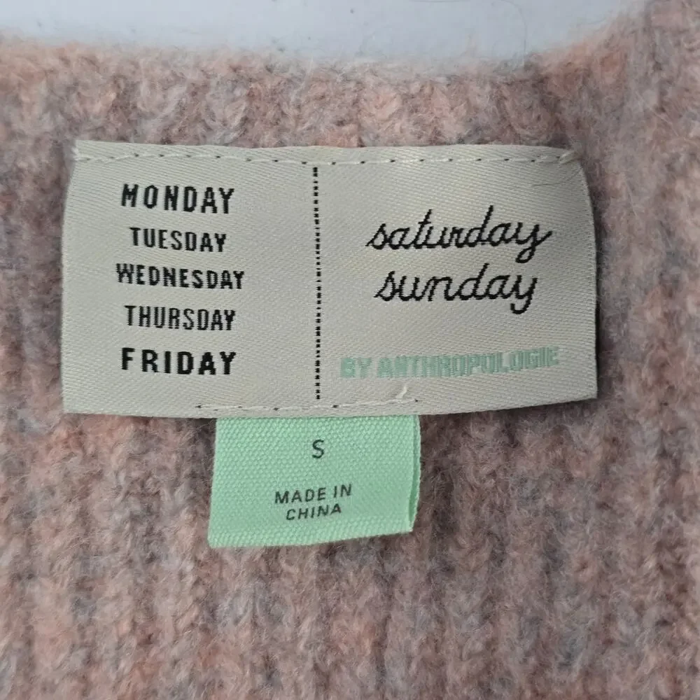 Saturday Sunday Anthropologie‎ sweater pullover womens s oversized 6887 - Picture 6 of 8